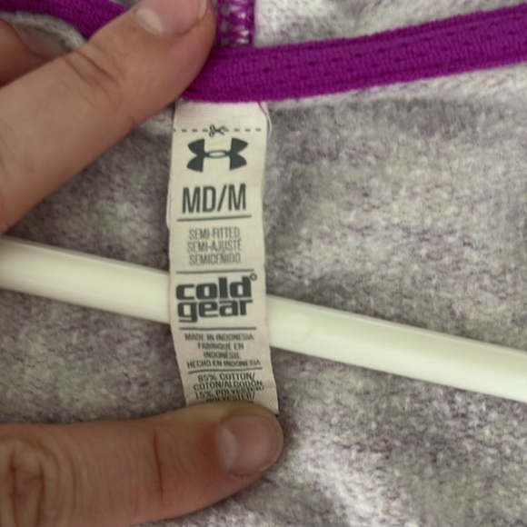 Purple and white cold gear underarmour zip up - Picture 3 of 4